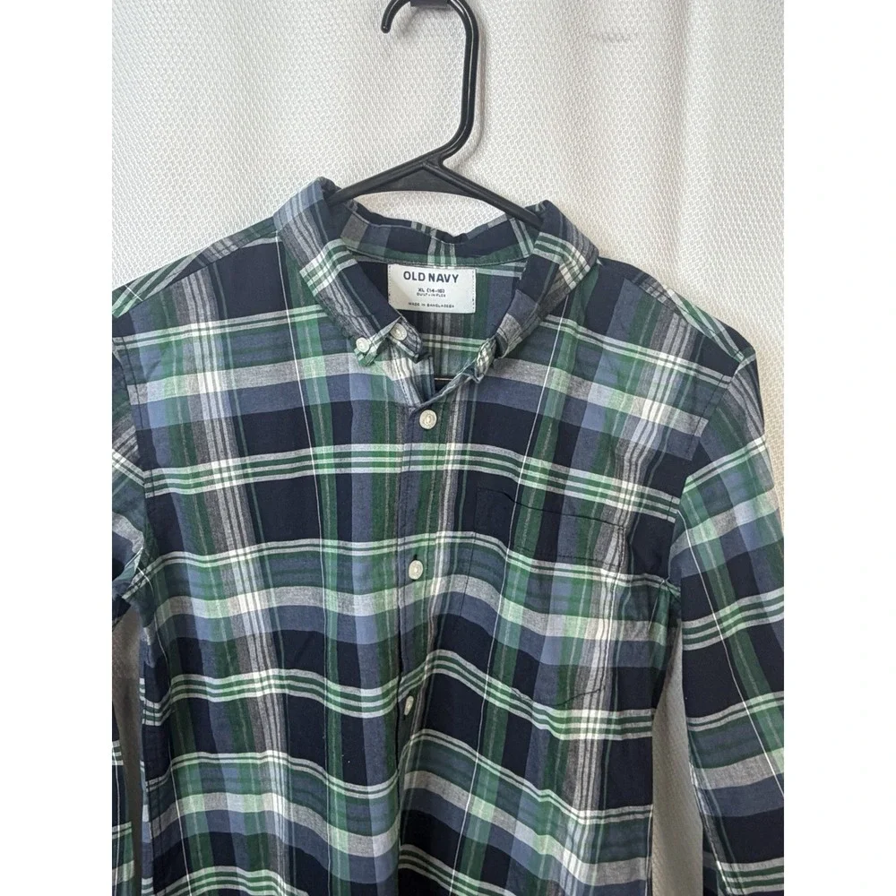 Old Navy Boys Button Down Long Sleeve Shirt Sz XL